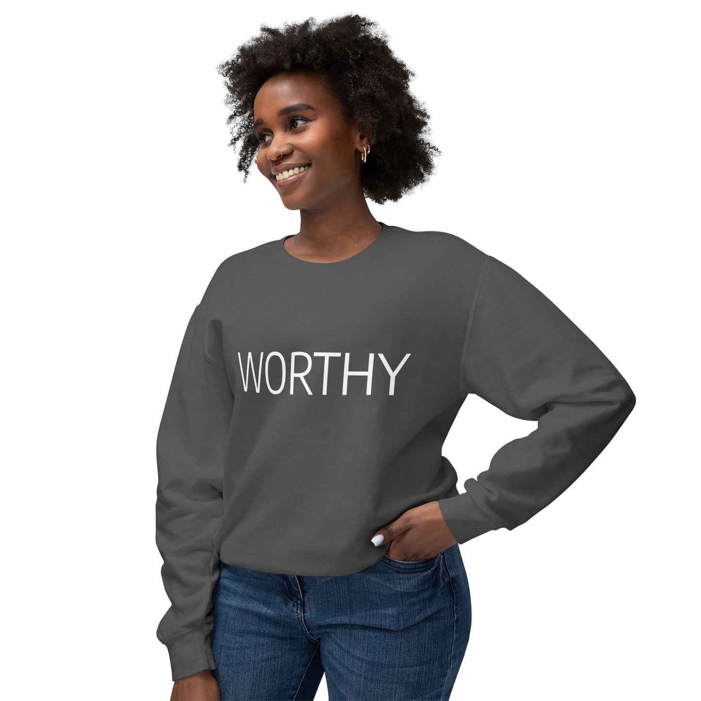 WORTHY Unisex Lightweight Eco-Friendly Crewneck Sweatshirt