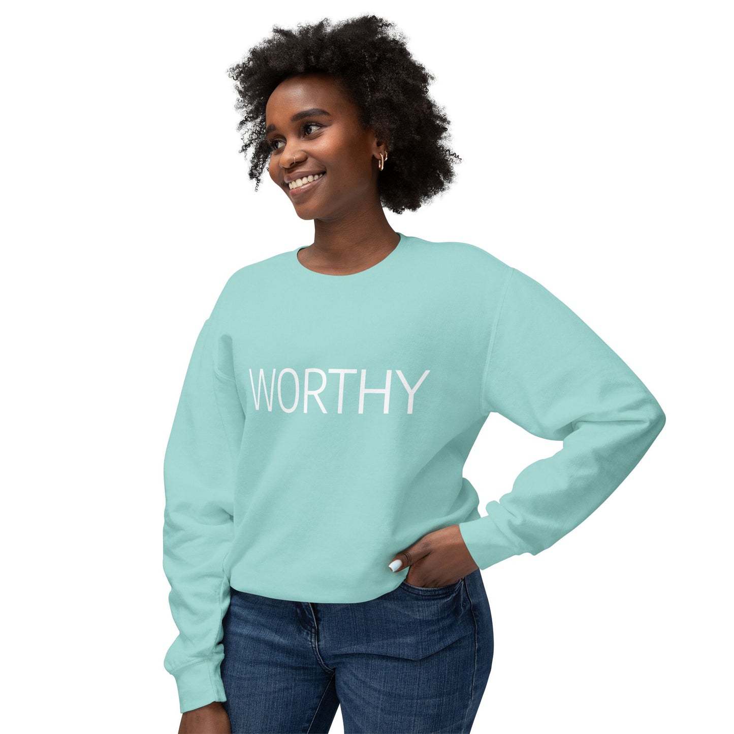 WORTHY Unisex Lightweight Eco-Friendly Crewneck Sweatshirt