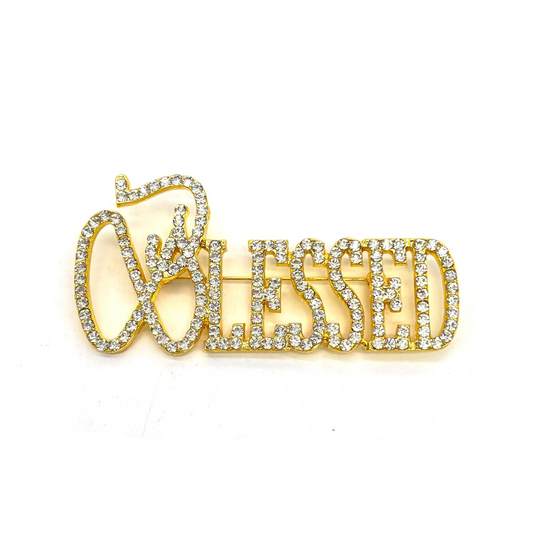 "BLESSED" Brooch