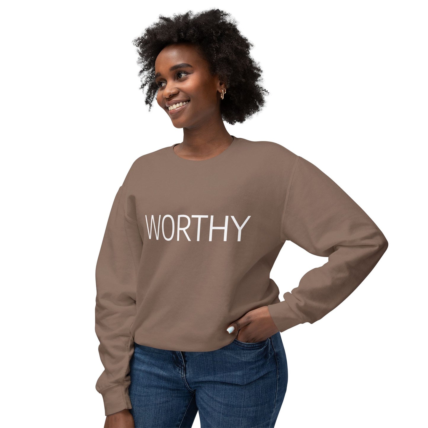 WORTHY Unisex Lightweight Eco-Friendly Crewneck Sweatshirt